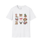 Women’s Western Icons tee with cowboy boots, bows and cactus print
