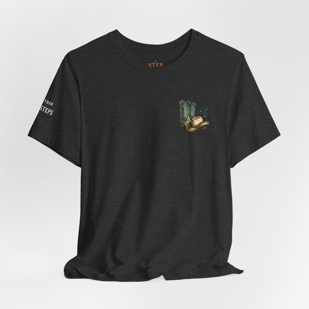 My Happy Hour Is Line Dancing unisex tee shown in another colour