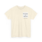 Personalized custom logo Gildan 5000 T-shirt with pocket image, name and back design placeholders – colour option 14