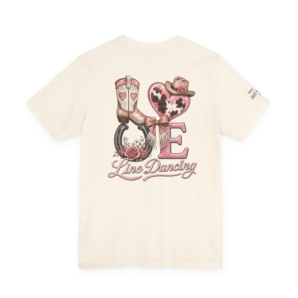 Women’s LOVE Line Dancing tee product image with front chest design