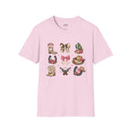 Women’s Western Icons graphic tee with boots, bows, hats and cactus artwork