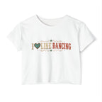 I Love Line Dancing women's cropped tee front product mockup