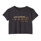 Line Dancing Is My Cardio women's cropped tee front product mockup