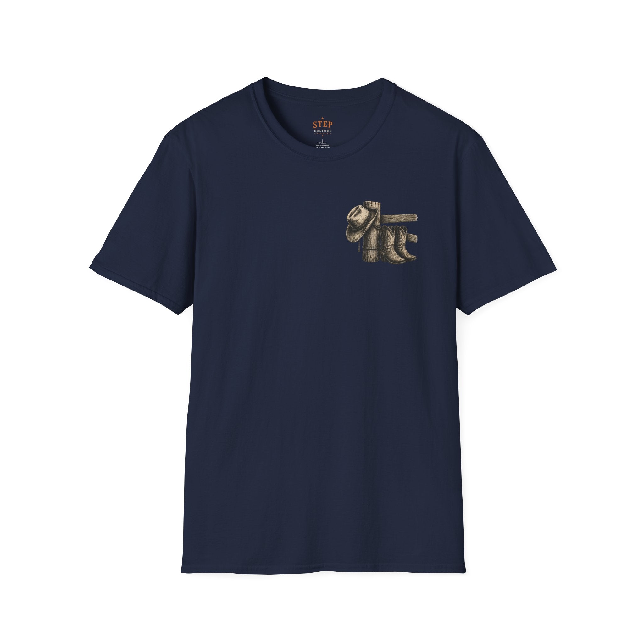 Live Love Line Dance cowboy hat and boots T-shirt front product mockup
