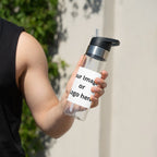 Custom Tritan sport bottle shown from the front