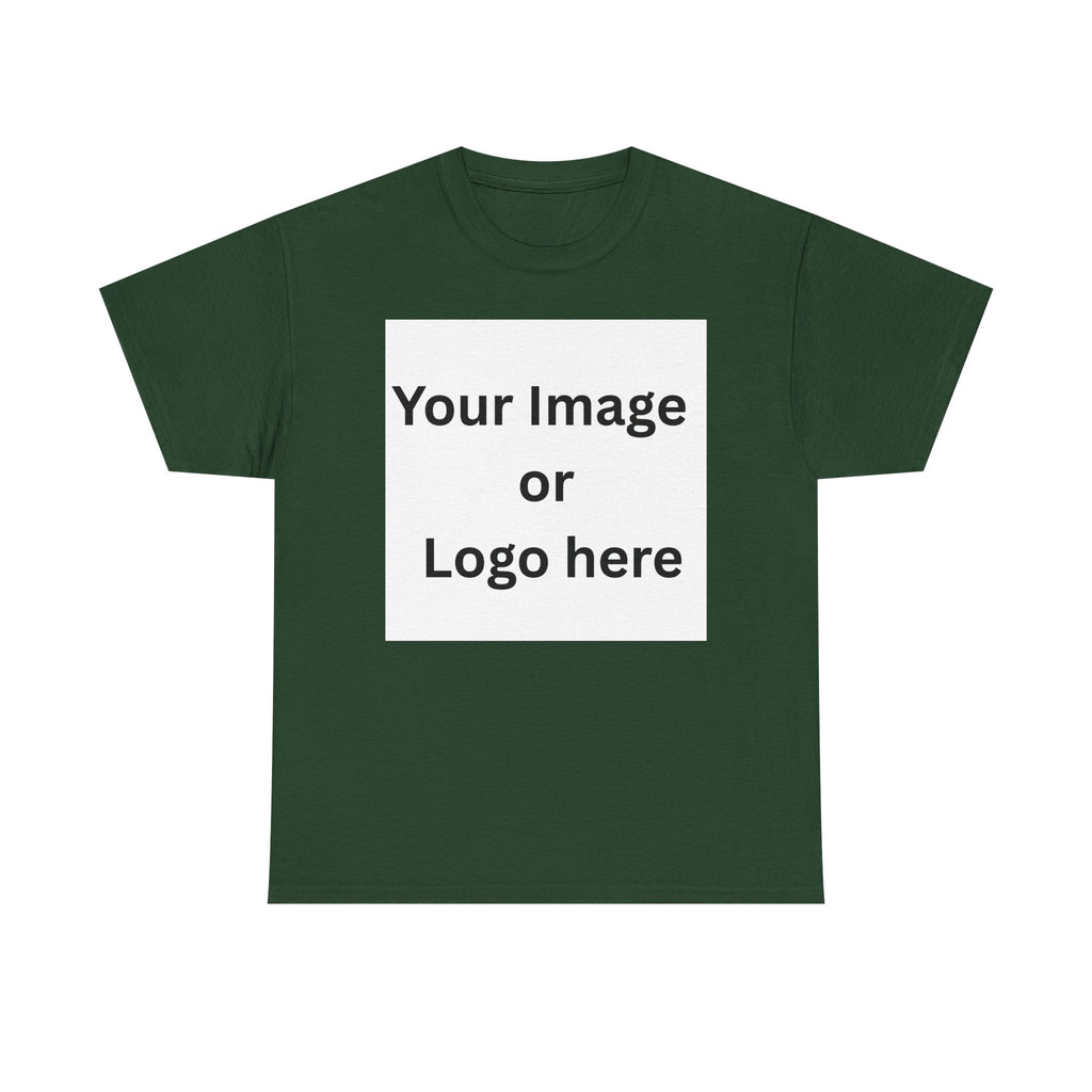 Personalised custom image or logo Gildan 5000 T-shirt mockup – colour option 1