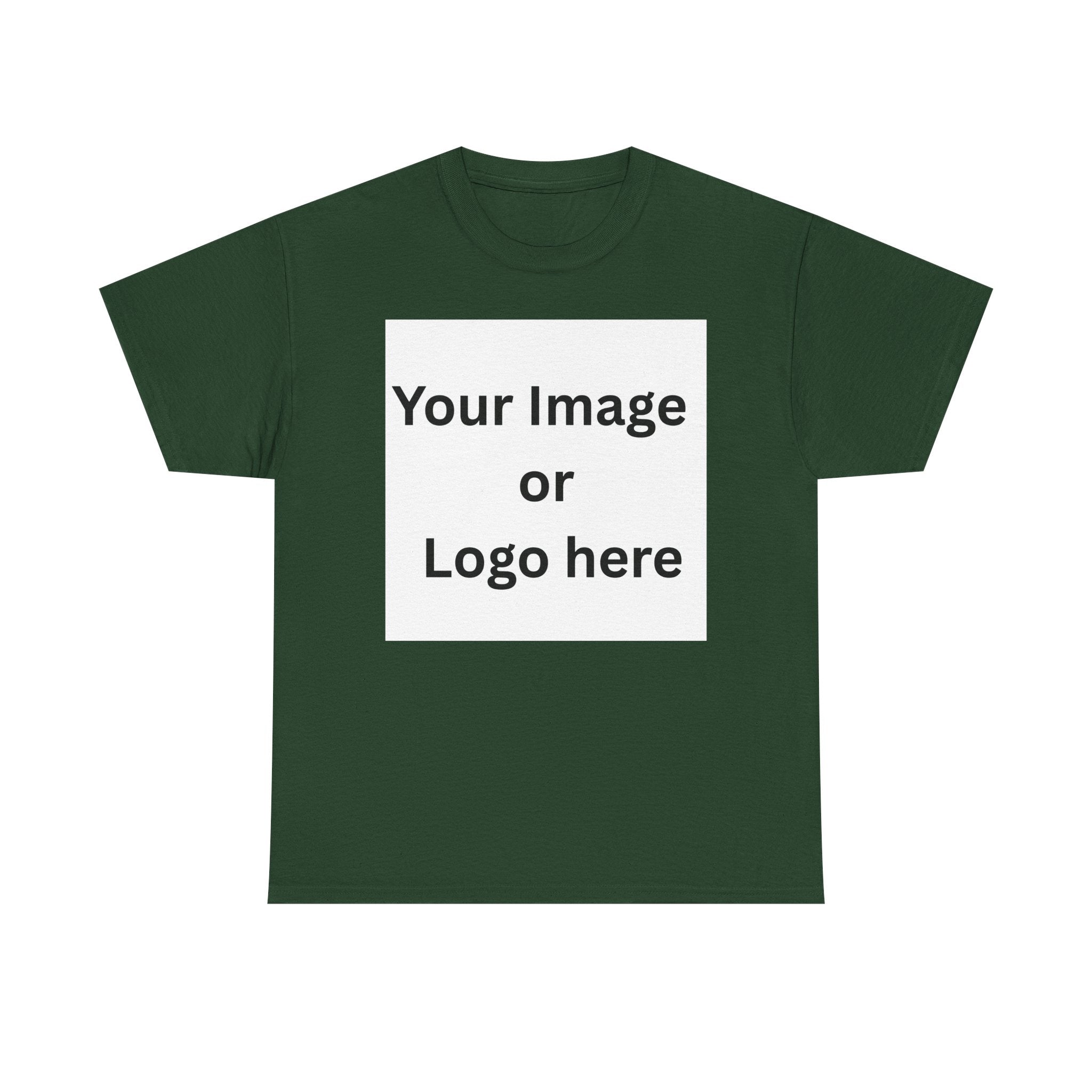 Personalised custom image or logo Gildan 5000 T-shirt mockup – colour option 1