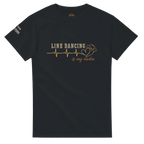Line Dancing Is My Cardio graphic T-shirt front product mockup