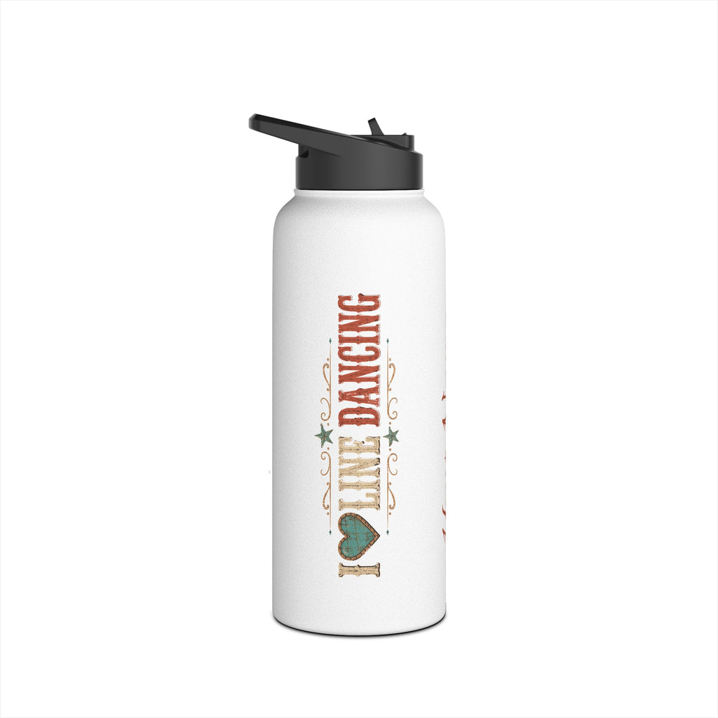 I Love Line Dancing personalised water bottle product view
