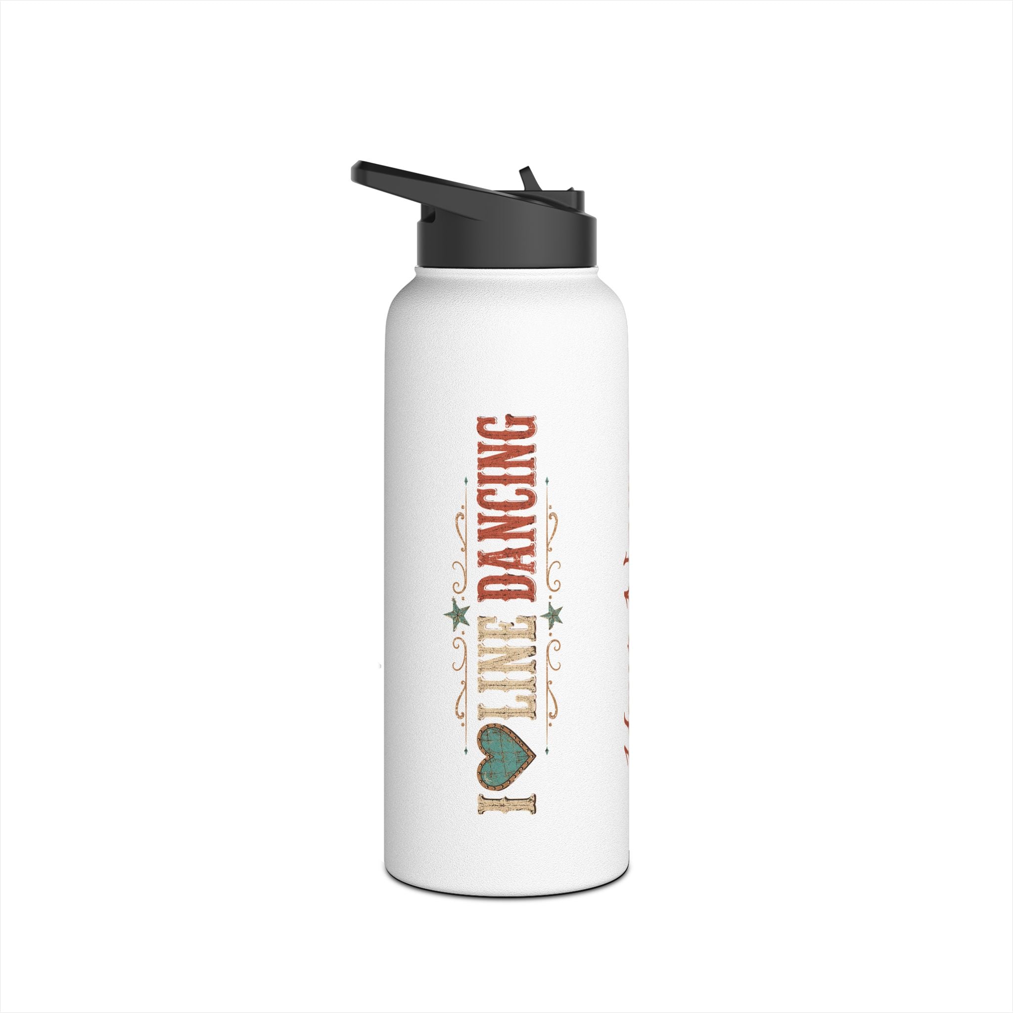 I Love Line Dancing personalised water bottle product view