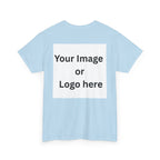 Personalized custom logo Gildan 5000 T-shirt with pocket image, name and back design placeholders – colour option 21