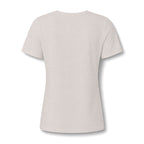 Heather dust women's relaxed V-neck T-shirt back view