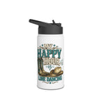 My Happy Hour Is Line Dancing personalised stainless steel bottle shown from the front