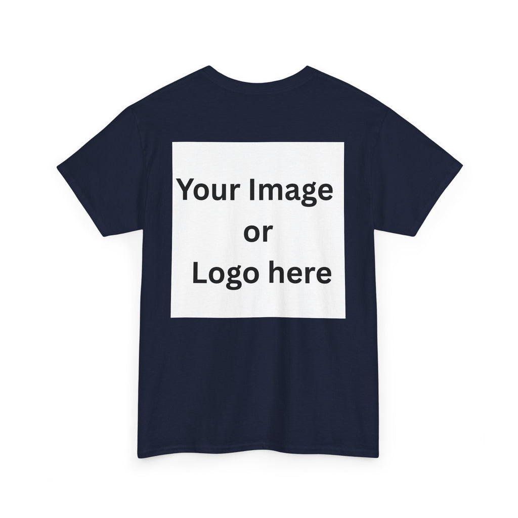 Personalized custom logo Gildan 5000 T-shirt with pocket image, name and back design placeholders – colour option 26