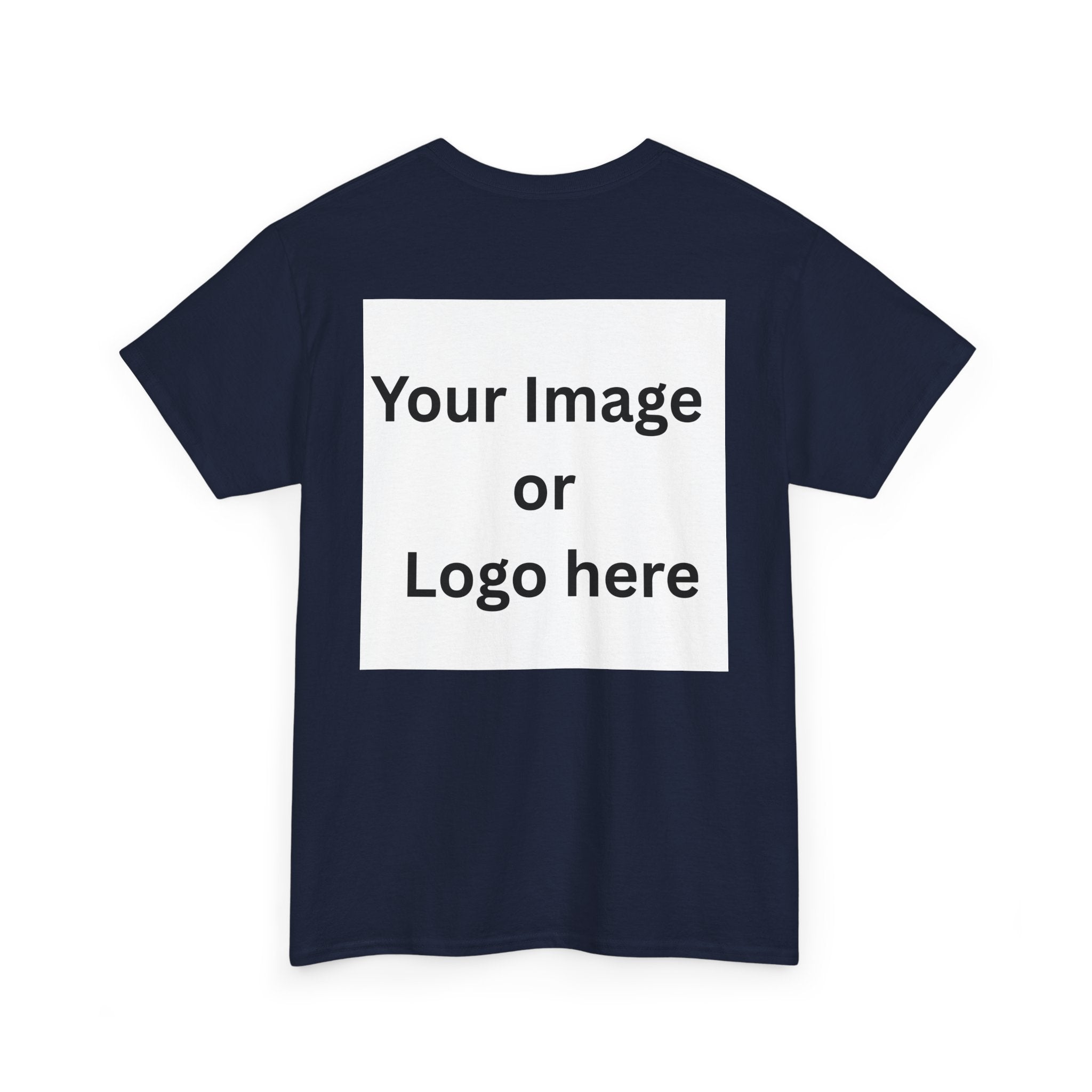 Personalized custom logo Gildan 5000 T-shirt with pocket image, name and back design placeholders – colour option 26