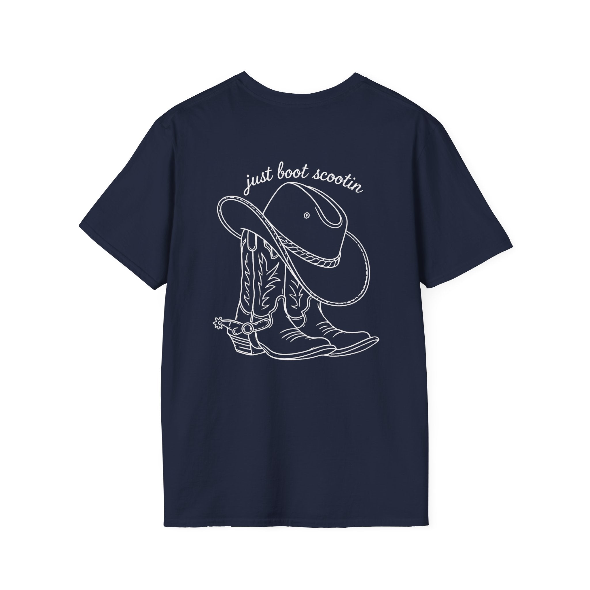 Just Boot Scootin line dancing tee alternate product mockup