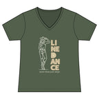 Women’s More Than Just Steps line dance V-neck T-shirt mockup – colour option 4