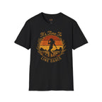 Women’s It’s Time to Line Dance western graphic T-shirt product mockup