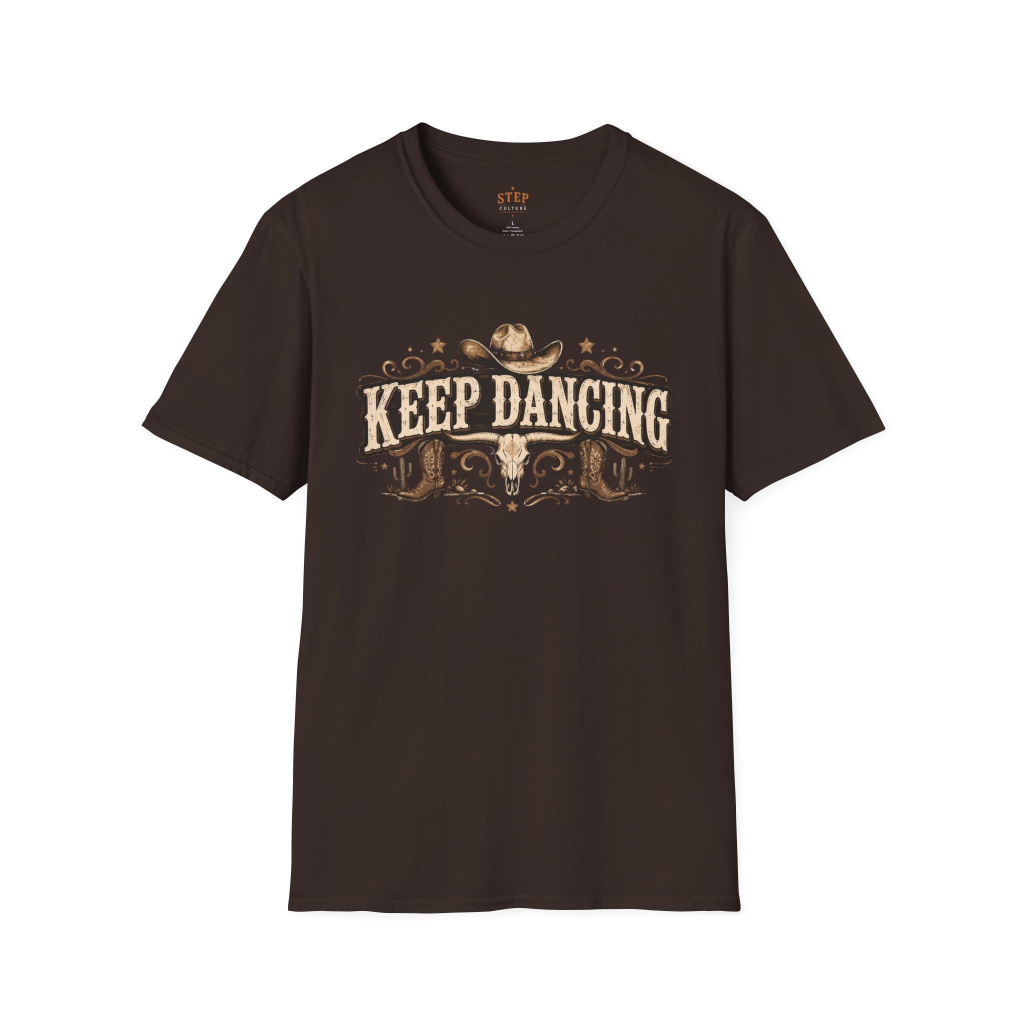 Keep Dancing line dancing tee shown in an alternate colour