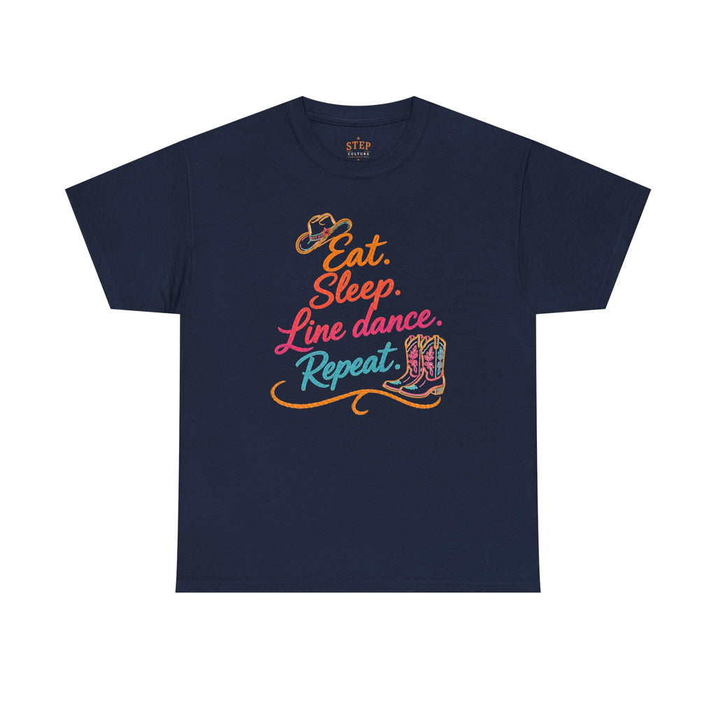 Women’s western Eat Sleep Line Dance Repeat T-shirt product view