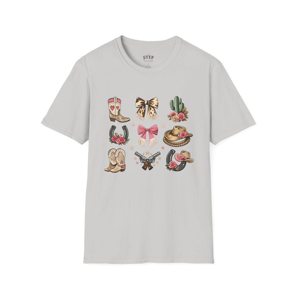 Women’s Western Icons cowgirl graphic tee mockup