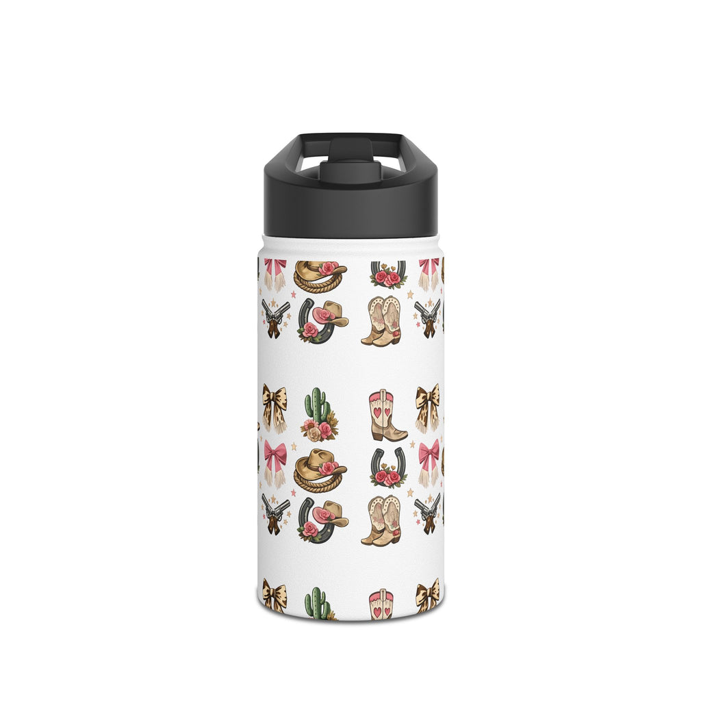Western Icons stainless steel water bottle product mockup