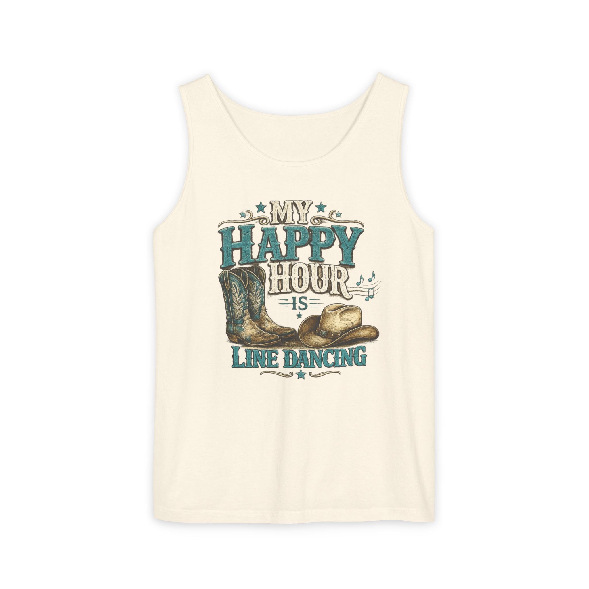 My Happy Hour Is Line Dancing tank top mockup
