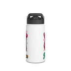 Peace Love Line Dance stainless steel drink bottle with colourful cowgirl design