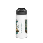 Personalisation detail on the My Happy Hour Is Line Dancing stainless steel bottle
