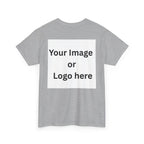 Personalized custom logo Gildan 5000 T-shirt with pocket image, name and back design placeholders – colour option 9