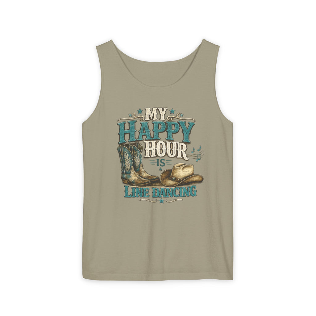 My Happy Hour Is Line Dancing tank alternate colour