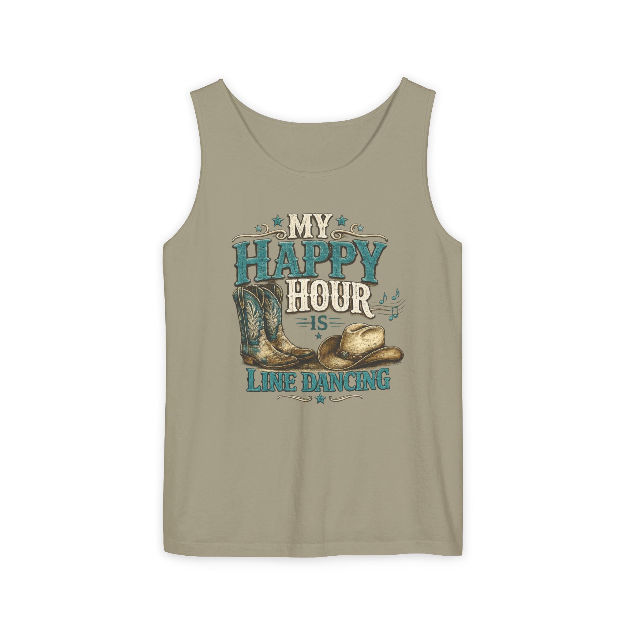 My Happy Hour Is Line Dancing tank alternate colour