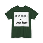 Personalized custom logo Gildan 5000 T-shirt with pocket image, name and back design placeholders – colour option 19