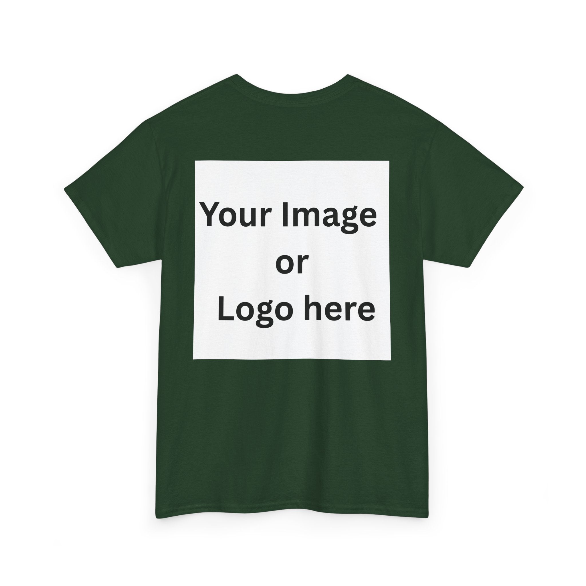 Personalized custom logo Gildan 5000 T-shirt with pocket image, name and back design placeholders – colour option 19