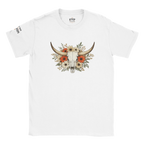Longhorn skull and floral western T-shirt front product mockup