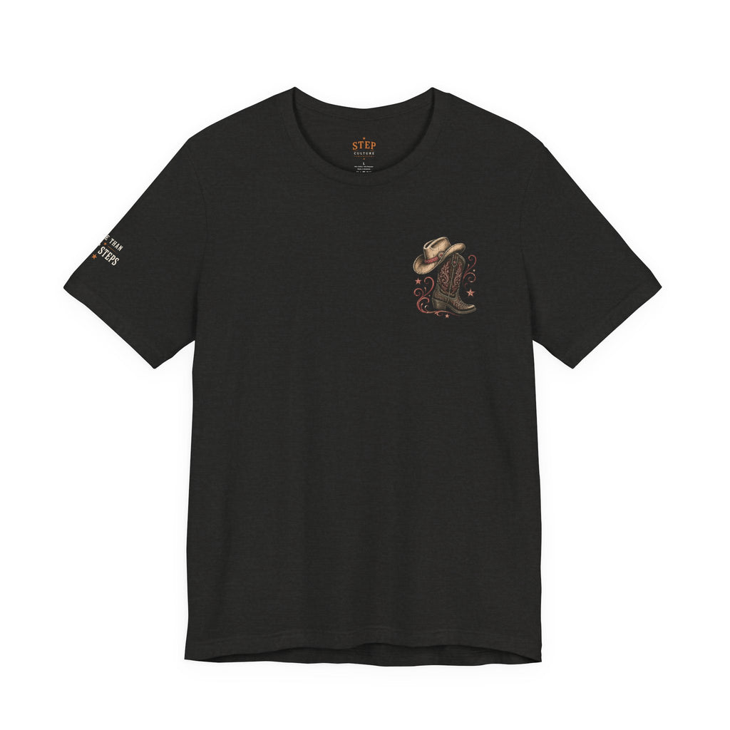 It's Line Dance Time western graphic tee alternate colour mockup
