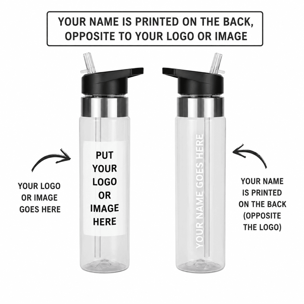 Personalised Tritan sport bottle in a lifestyle setting