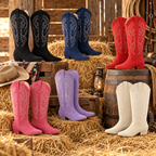 Women’s Crystal Suede-Sole Line Dance Boots