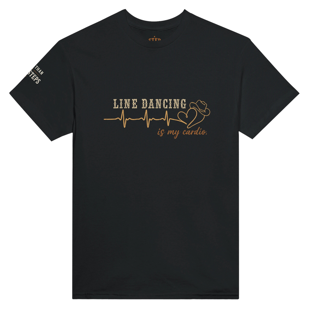 Line Dancing Is My Cardio tee shown in an alternate colour