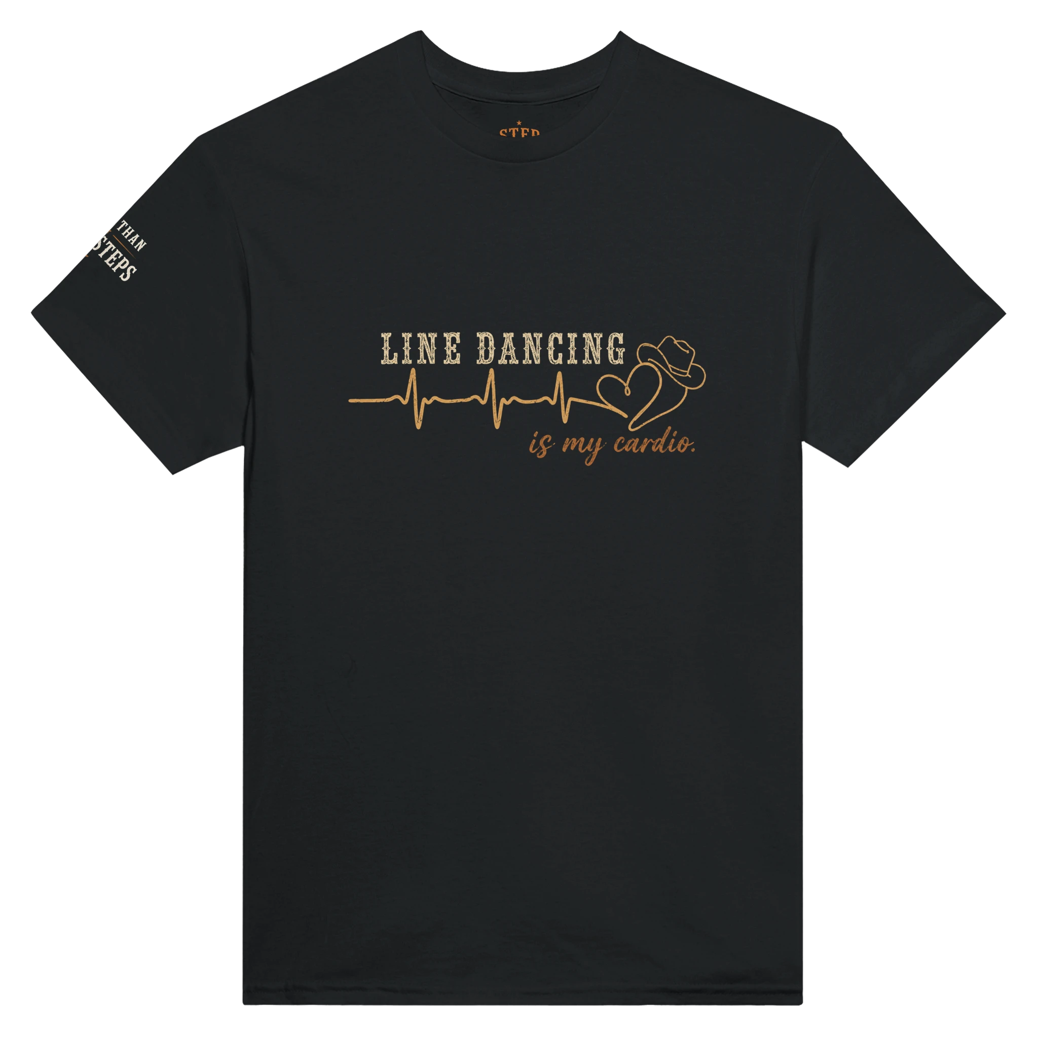 Line Dancing Is My Cardio tee shown in an alternate colour