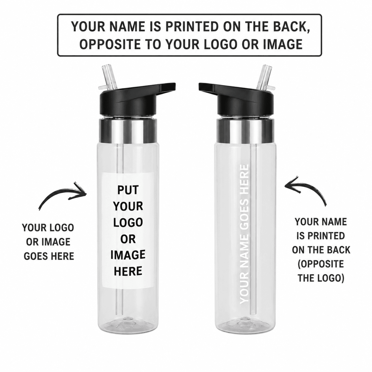 Personalised Tritan sport bottle in a lifestyle setting