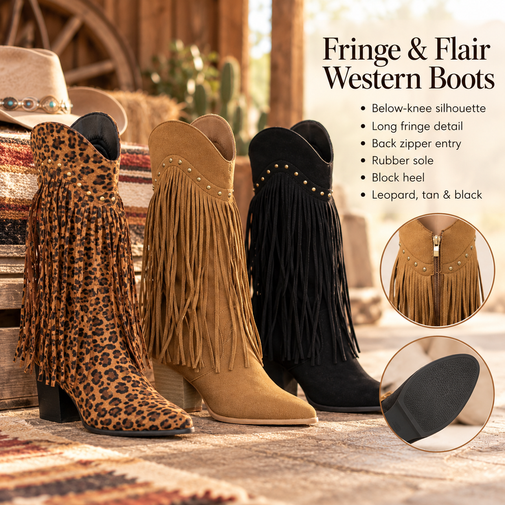 Fringe & Flair Western Boots