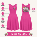No Tags No Restarts Just Dance retro floral midi dress displayed front and back in a studio setting