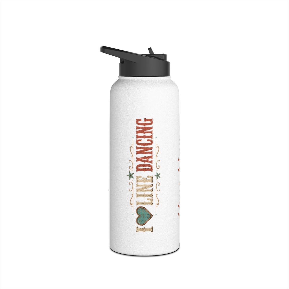 I Love Line Dancing personalised water bottle product view