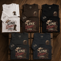 It's Line Dance Time T-shirts folded in multiple colours with western props