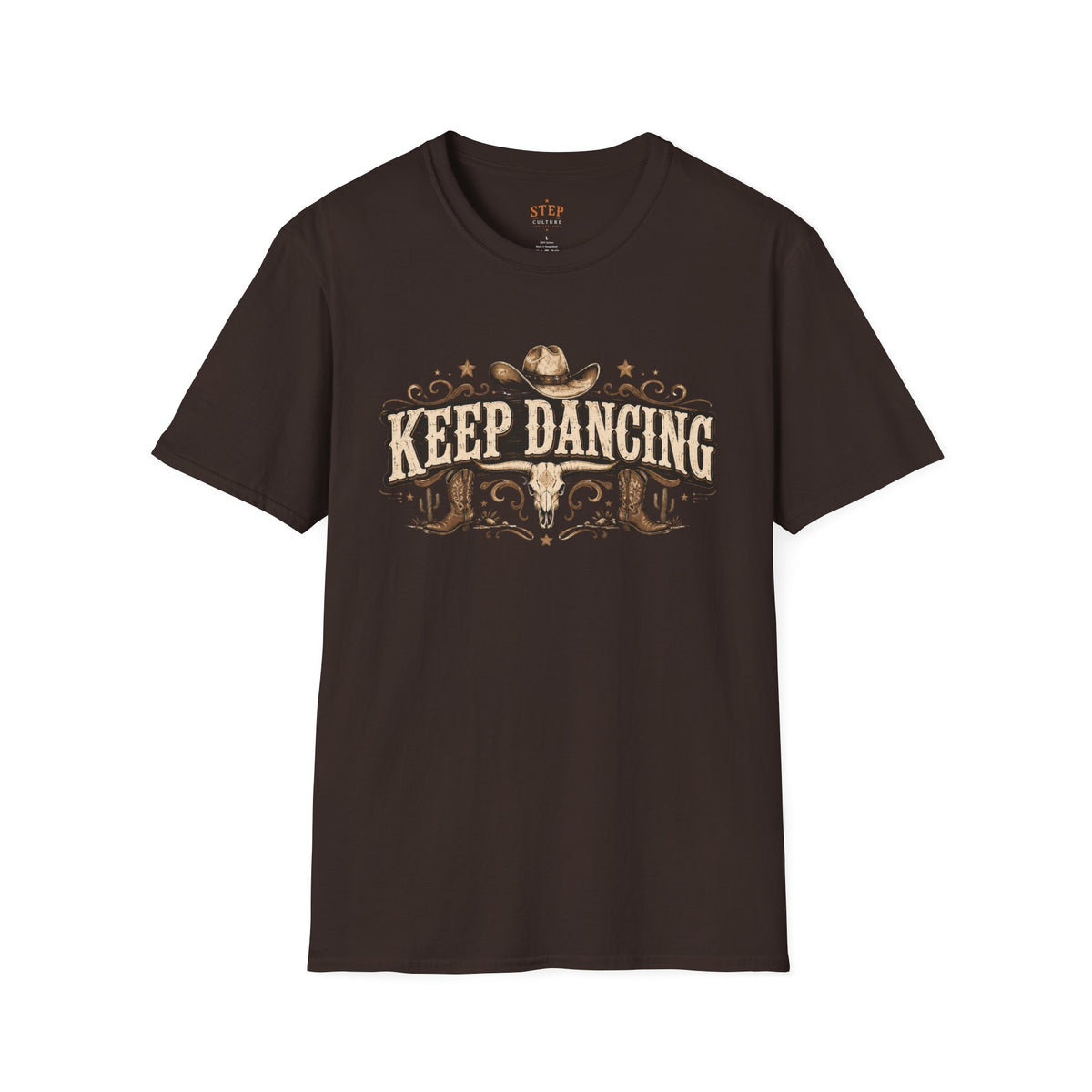 Keep Dancing line dancing tee shown in an alternate colour