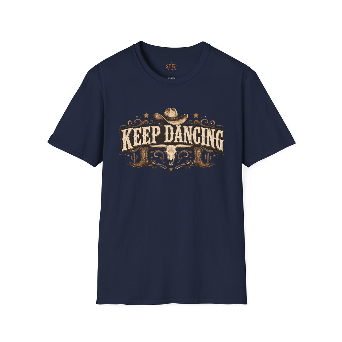 Keep Dancing vintage tee alternate colour mockup