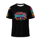 Line Dancing Graffiti unisex jacquard mesh sports jersey front and back product view