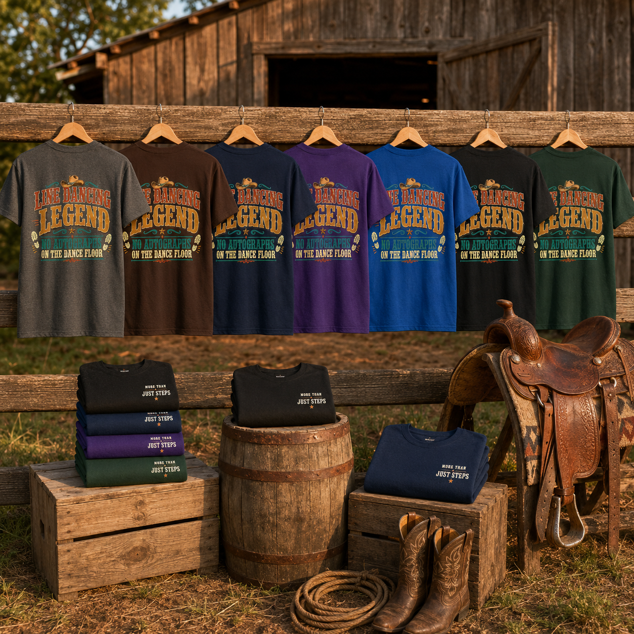 Line Dancing Legend unisex tee lifestyle view for line dance classes and socials