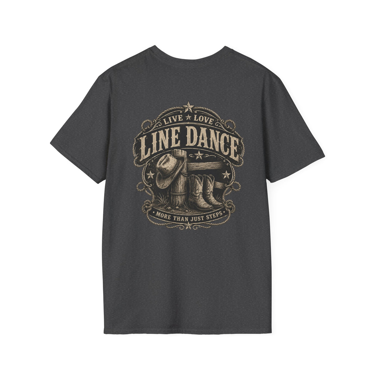 Live Love Line Dance unisex western tee alternate colour mockup